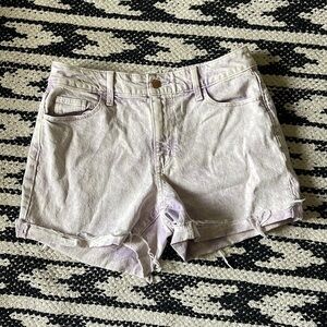 Purple Acid Wash Shorts